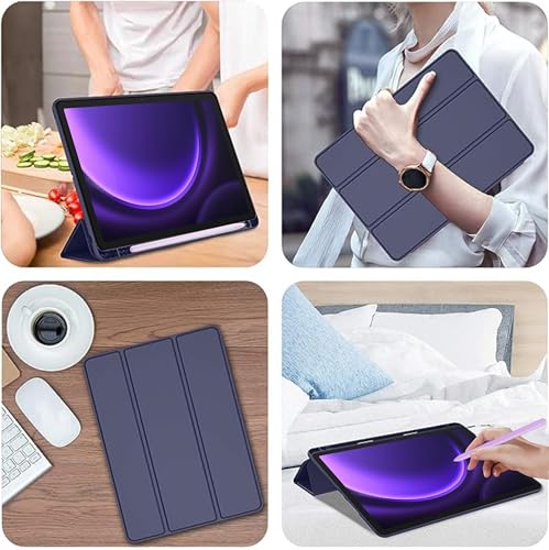 Image of TGK Smart Trifold Flip Case Cover for Samsung Galaxy Tab S9 FE 10.9 Inch /Tab S10 FE 10.9 inch with Pencil Holder (Blue)