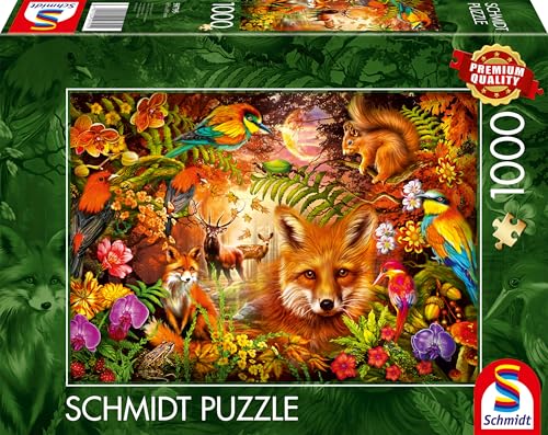 Preisvergleich Produktbild Schmidt Spiele 59795 Blüten, Fell und Federn, 1000 Teile Puzzle