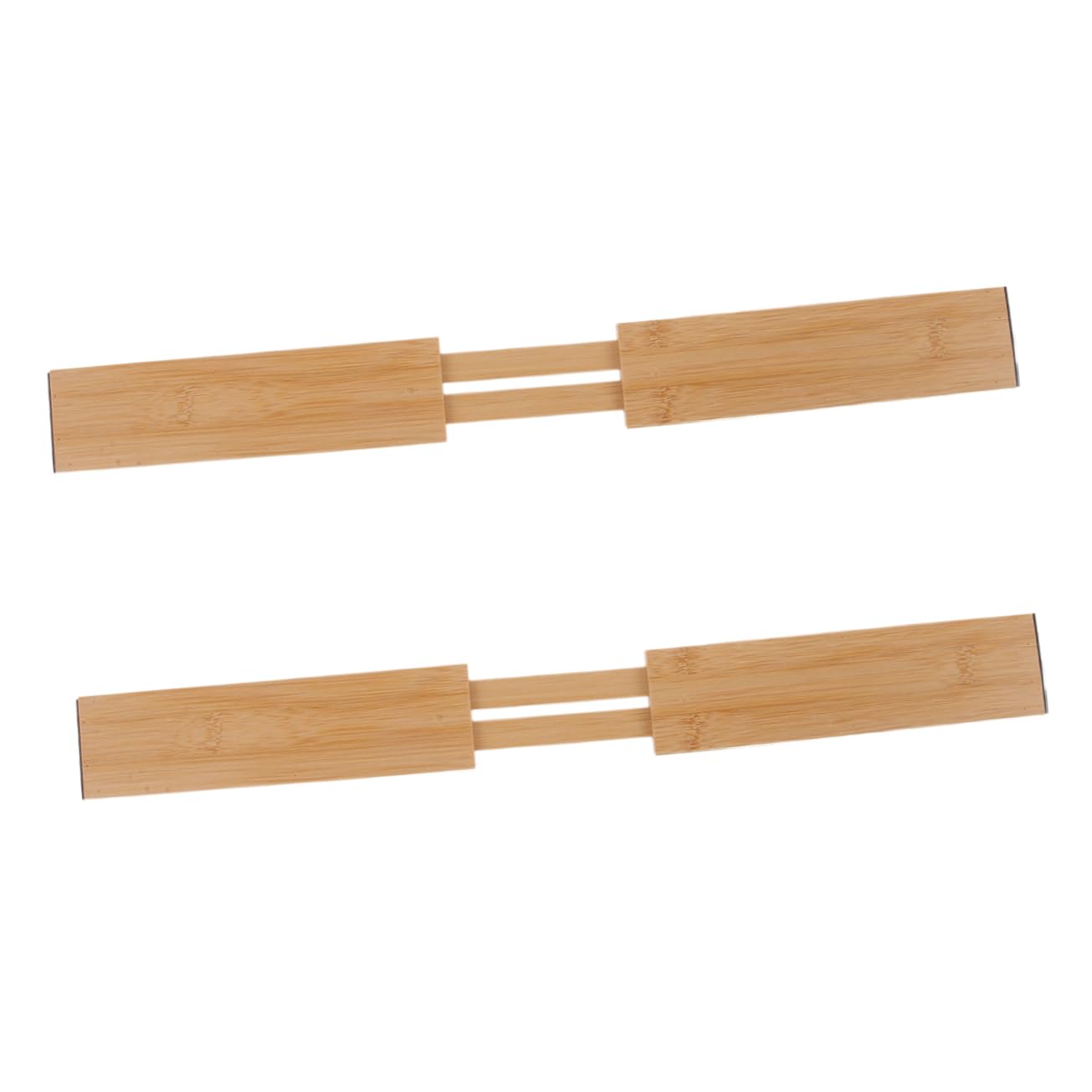 Holibanna 2stücke Verstellbarer Bambus Schubladentrenner Ausziehbare Küchenschrank Organizer Trennwände Praktische Besteckeinteilung Für Küche Bad Und Büro Langlebig Und Platzsparend