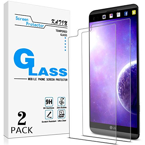 [2-Pack] KATIN For LG V20 Tempered Glass Screen Protector No-Bubble, 9H Hardness, Easy to Install