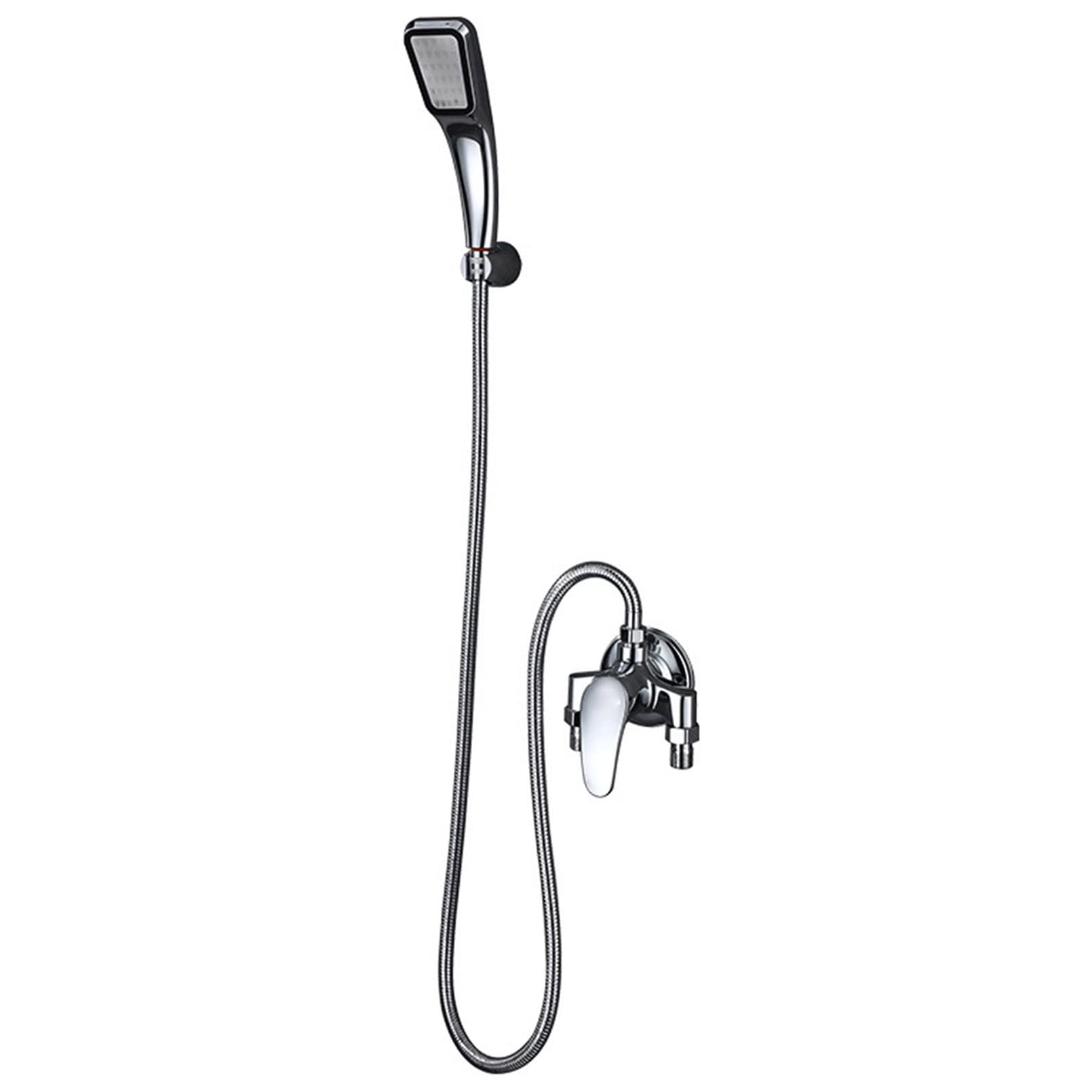 Sistema de Ducha de Mano de Alta presión con Brazo Extensible, Soporte de Cabezal antifugas Ajustable, Altura y ángulo Ajustables, Acabado Cromado.