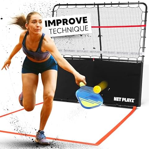 Pickleball Rebounder Training Aid, Adjustable Angle Easy Setup & Storage - Perfect Your Forehands Backhands Dinks Volleys Accuracy Coordination Kitchen Control, Designed for Pickleball Cover