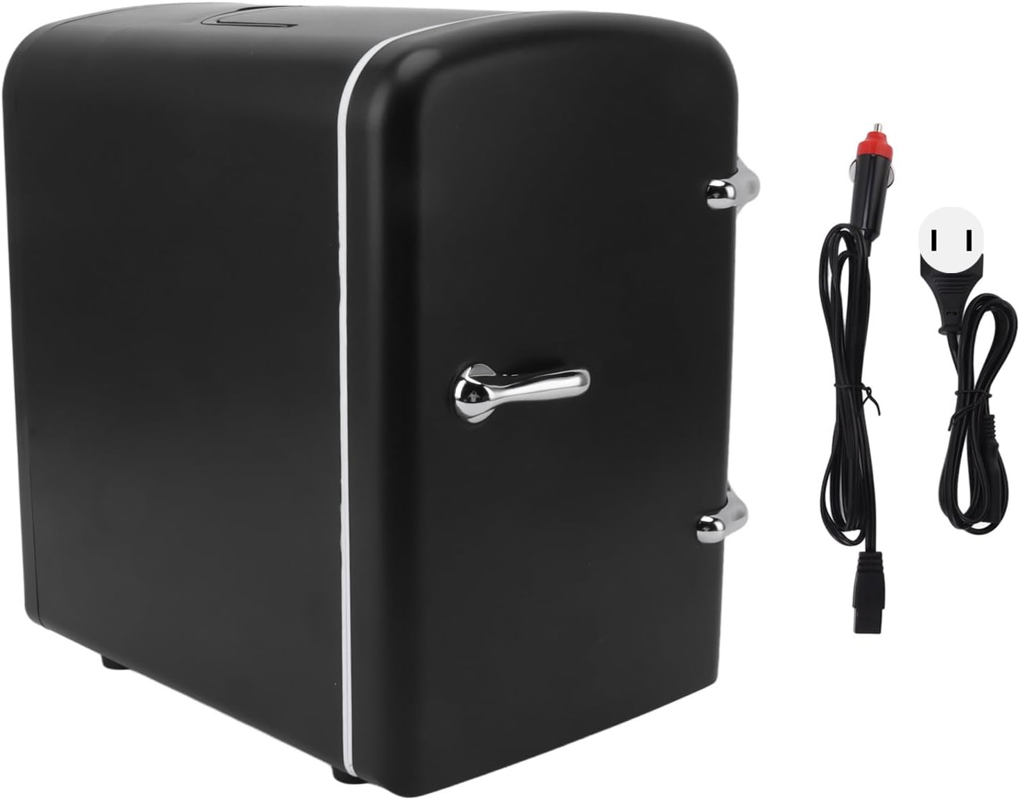 Mini Refreigerator 36W 4L, Car Fridge Portable Electric Cooler Freezer(4℉-65℉) Cools or Heats, Low Noise with DC12V Car Adapter for Skincare Snacks AC100‑240V (Black)