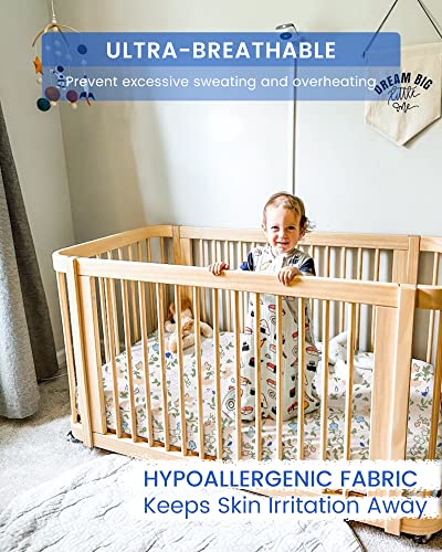 Premium Soft Crib Sheet, Totbasic Stretchy Jersey Cotton Crib Sheets For Baby Girl, Breathable Standard Crib Mattress Sheets, Cute Baby Sheets For Crib 28''X52''X9'' Extra Deep Pocket (Vintage Flower) #TOP1