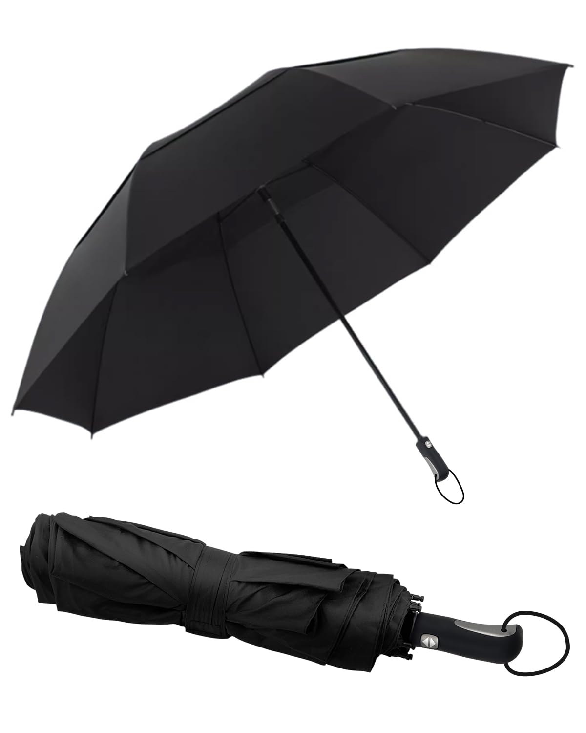Victoper Umbrella Golf Folding Windproof Large 54 Inch,Large Umbrella Double Vented Canopy Strong Automatic Open Outdoor Big Parasol for 2-3 Men Sun Protection Parasol
