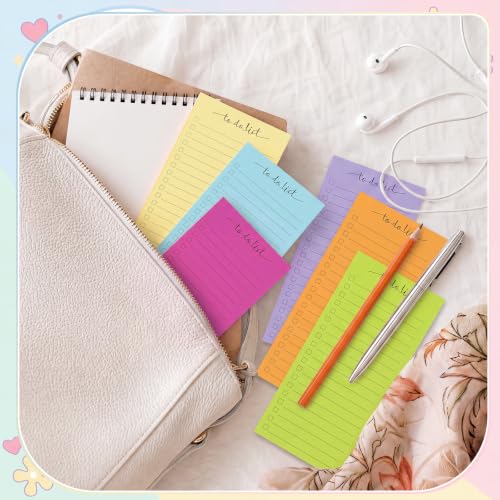 Image of Censen 10 Pack To Do List Notepad Checklist Daily,Stripe,Fluorescent