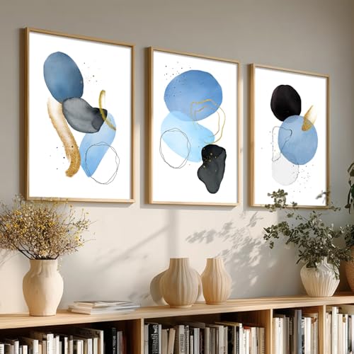 Image of kotart Classic Painting for Wall Decoration - Modern Art Wall Decor Framed Painting for Living Room Bedroom - Framed Posters /Paintings with Frame Set of 3 (Art 2)