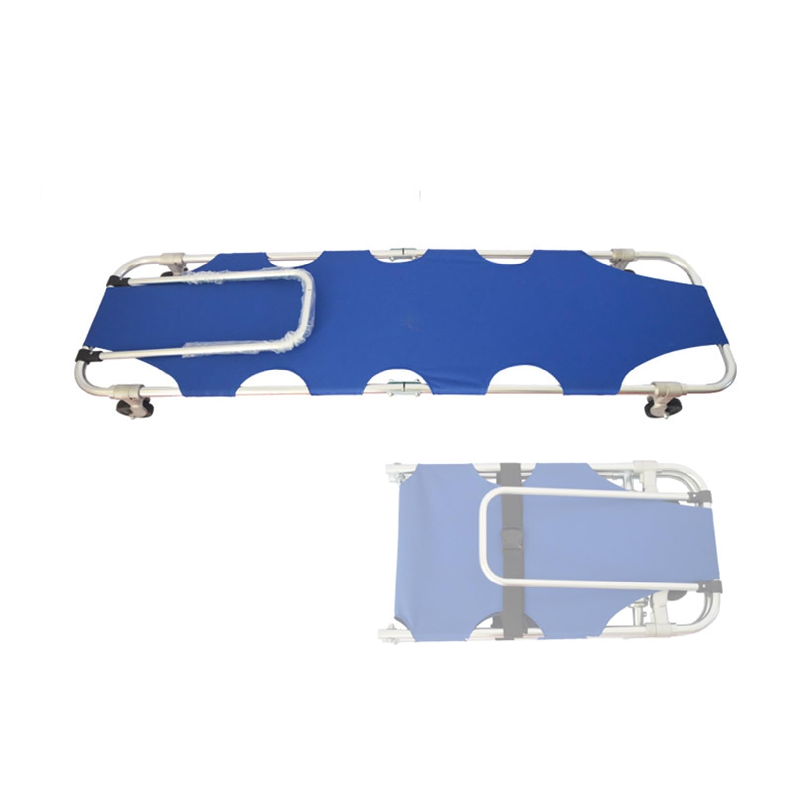 Rettungstrage Aus Aluminiumlegierung, Notfalltrage Mit Rädern, Patiententransport Mit Zugstange, For Heimkrankenhäuser Und Im Freien
