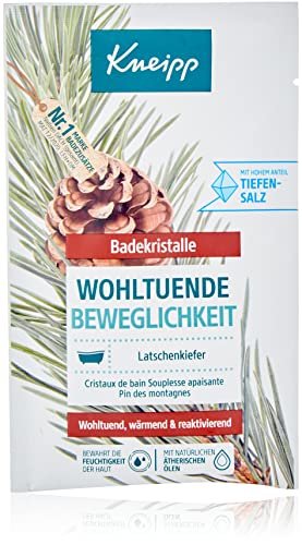 Cristaux de bain Kneipp pour une mobilité apaisante - sel de bain - sel naturel de Saline Luisenhall & huiles essentielles pures de pin de montagne, rasmary & sapin - sans microplastiques - 60g