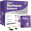 Natural Hormone Balance for Women, Menopause Supplements for Women with Evening Primrose Oil,CoQ10,Soy Isoflavones, Daily Pack Supports Peri+Menopause+Post, PMS,Metabolism,Mood,Energy 30Packs