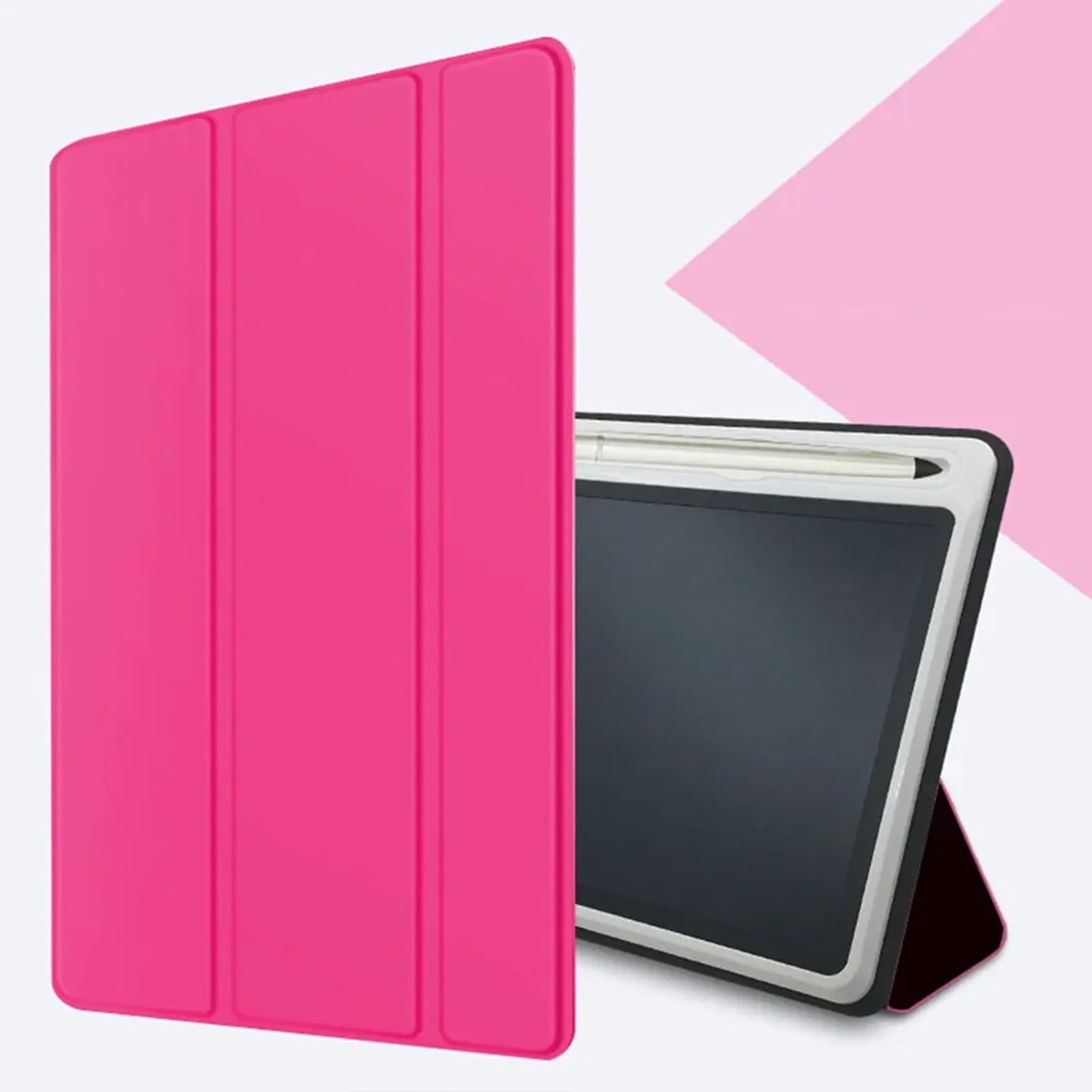 Tablet LCD aziendale da 10,1 pollici con stilo in acciaio inossidabile e funzione di blocco schermo intelligente, adatto a bambini, studenti e uomini d'affari,Pink