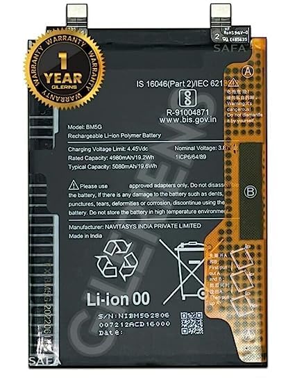 Image of Original BM5G Battery for Poco X4 GT 22041216G 5080mAh Battery with 1 Year Warranty *****(G55)