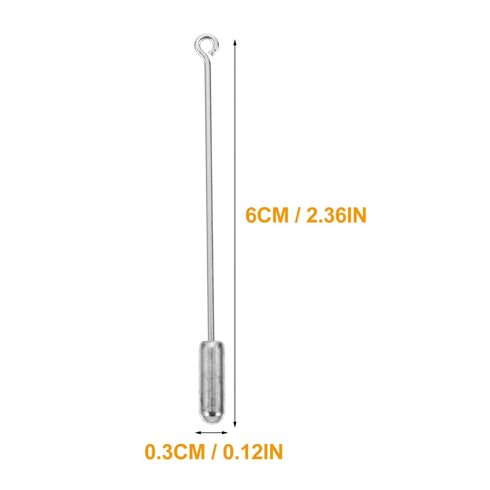 SEWACC Sturdy Punk Pins for Crafts Long Pins Earring Accessories Enamel Brooch Charms for DIY