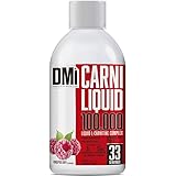 DMI INNOVATIVE NUTRITION Carni Liquid 100.000 – L-Carnitina Líquida 500 ml con Coenzima Q10, Vitamina B6 y Cromo – Sabor Frambuesa – Sin Estimulantes ni Colorantes – Suplemento Deportivo