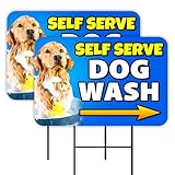Vista Products Self Serve Dog Wash Yard Sign 2 Pack
