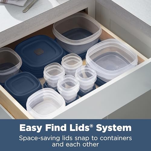 Rubbermaid Easy Find Lids® Food Storage Containers - 26-Piece Set - Organize Your Kitchen Chaos!