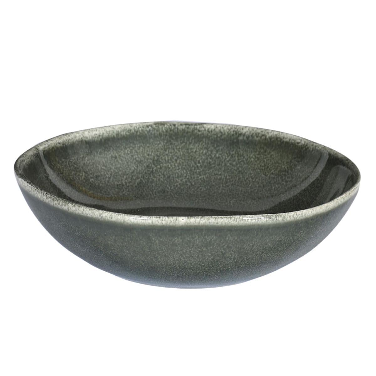 AltoBuy Set de 6 Assiettes Creuses en céramique au grés du Temps Vert (Ø18,7cm) - Maka