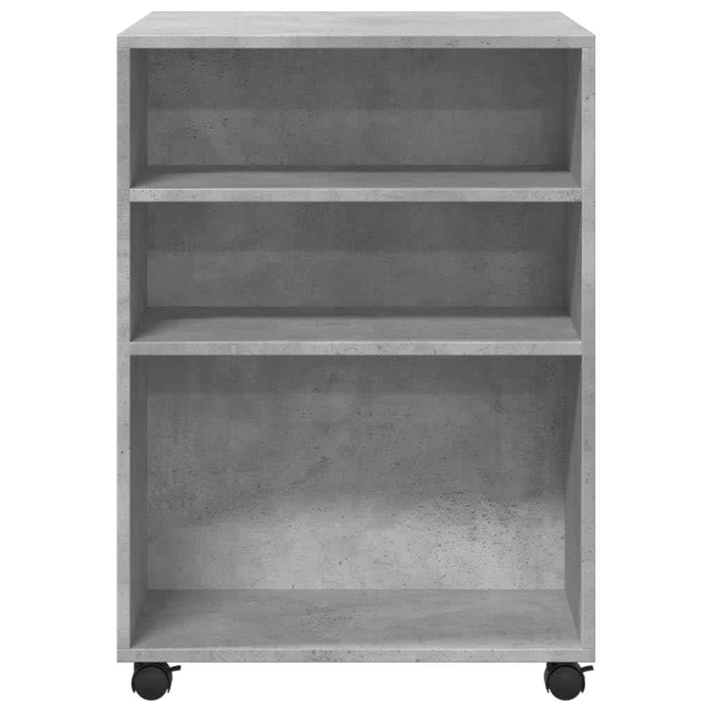 Aktenschrank mit Rollen und Ablagen, Rollcontainer, Mobiler Büroschrank, Büromöbel, Beistelltisch, Aufbewahrungsschrank für Home Office, 55 x 60 x 78 cm, Holzwerkstoff