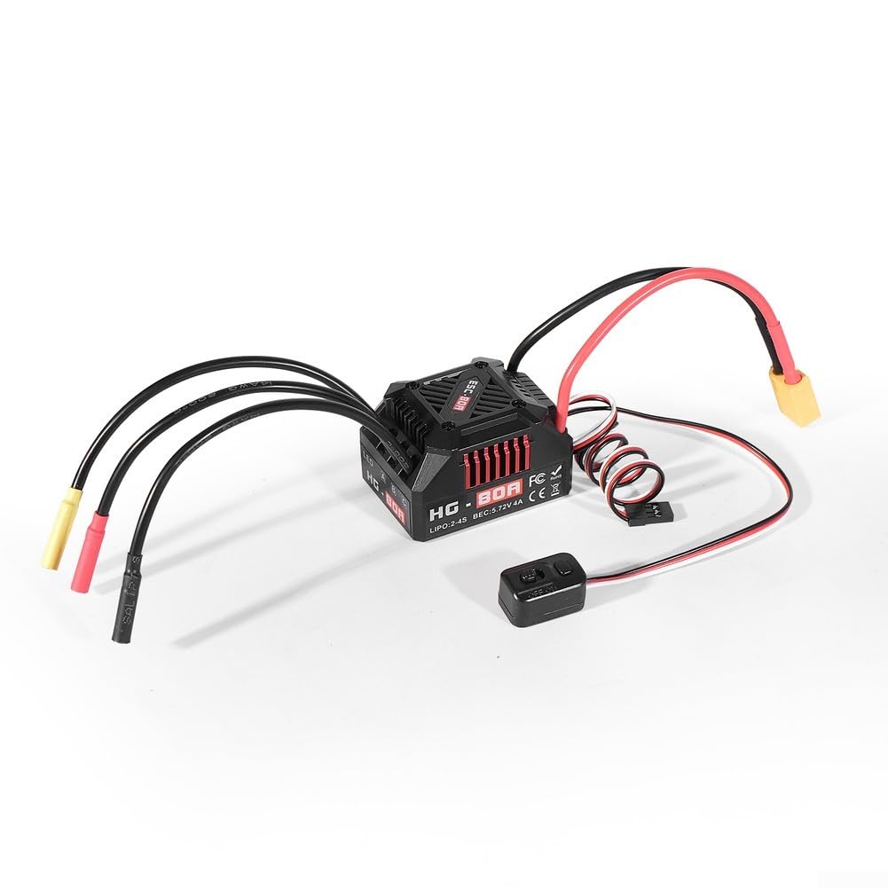 Contrôleur étanche roulez sous la pluie avec ce variateur brushless 80A pour voiture RC 1/10 Lipo