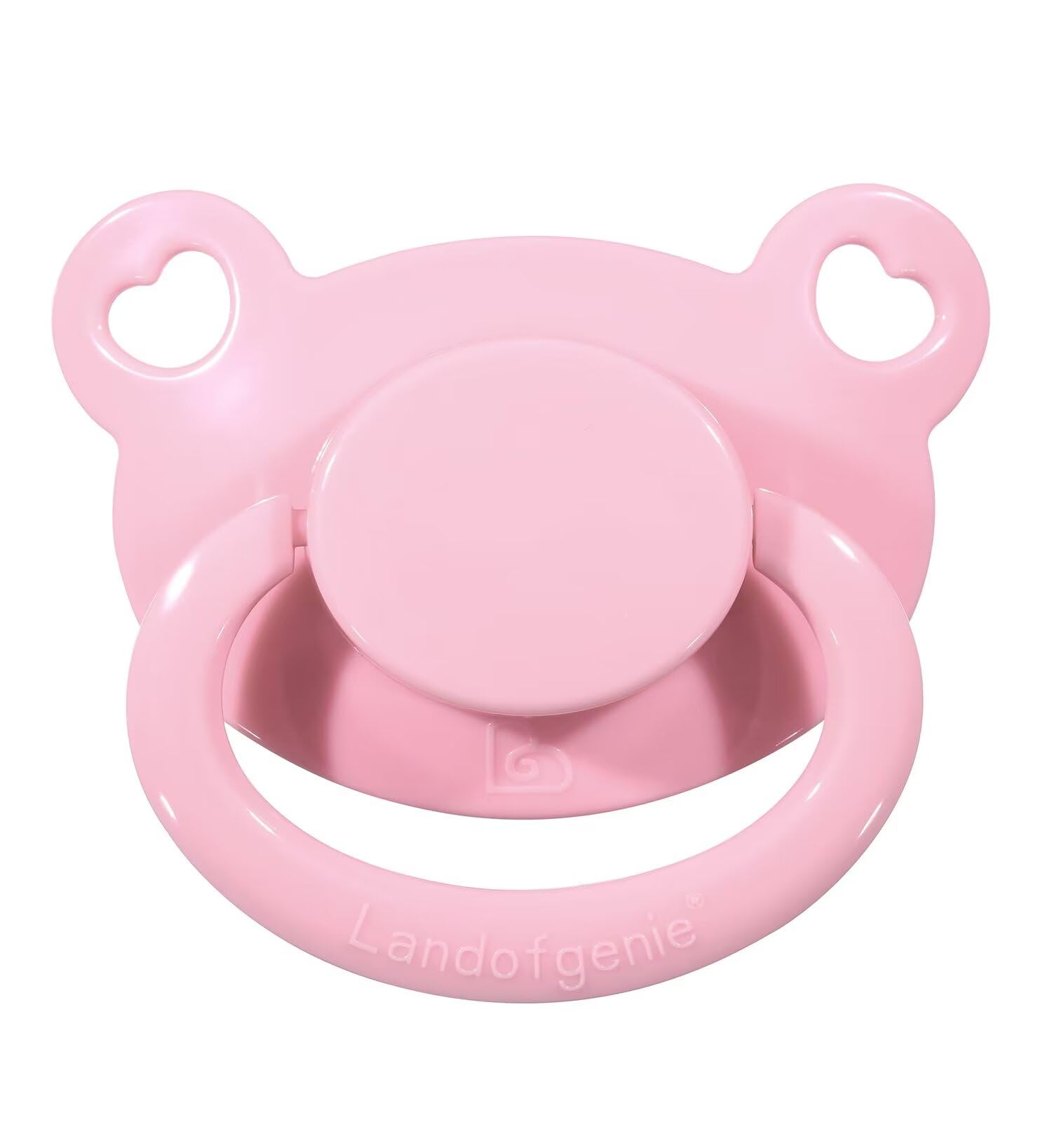 Landofgenie Adult Pacifier - Large Suction Shield for Comfort and Security, Bear-Shaped, Pink