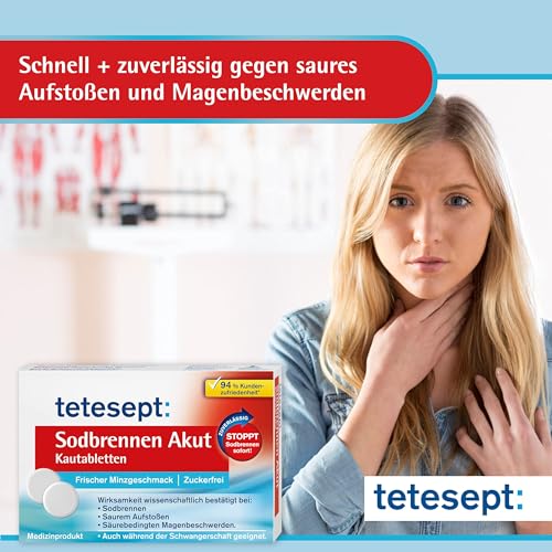 tetesept Sodbrennen Akut Kautabletten, Magentabletten,5 x 20 Stück – Ansicht 3