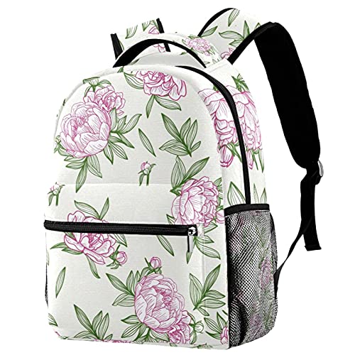 Sac à dos informatique fleuri et spacieux pour les cours et loisirs