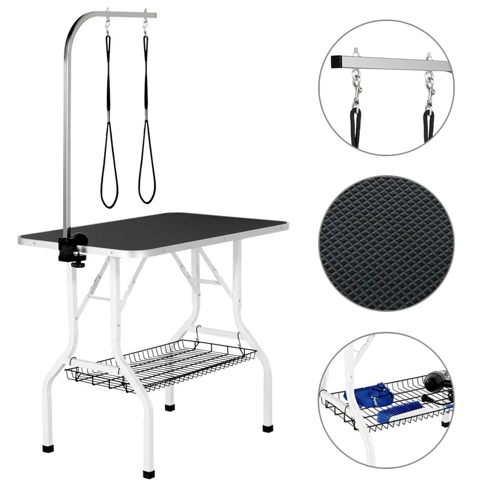 Yaheetech - Mesa reclinable para Mascotas, con Cesta, Plegable, Altura Regulable