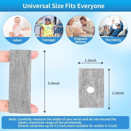 Image of Anti-Nausea Wristband for Anxiety, Travel, Sea, Car, Air Sickness Reliefs Handband Pack of 2 Pair