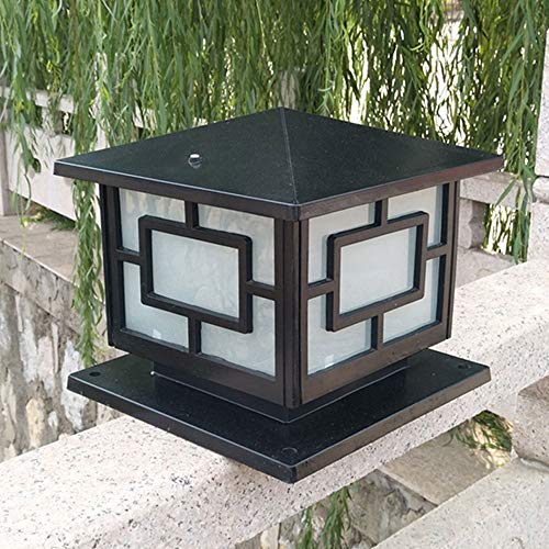 Faro de columna LED anticorrosión de aluminio fundido con protección IP65 e iluminación E27 5