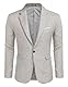 COOFANDY Sakko Herren Sportlich Blazerjacke Modern Sommer Anzugjacke Sportlich Slim Fit Hellgrau XL