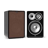 Estiloso diseño retro. Altavoz de graves de 20 cm (8") y altavoz de medios de 10 cm (4") con membrana de papel de baja resonancia. Altavoz de agudos con casquete esférico de seda y transmisión de sonido integrada NUMAN