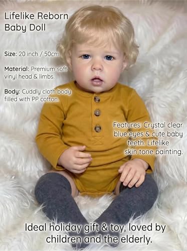 Muñeco Reborn Bebé Niño Realista 20 Pulgadas miniatura 6