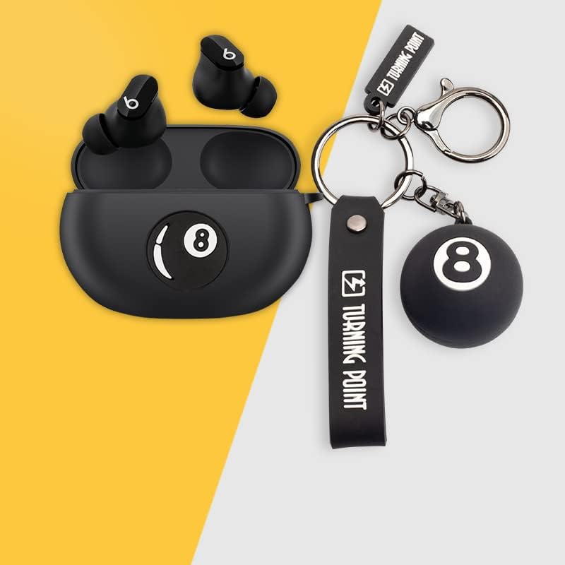 Miniatura 2 de Suublg - Funda de silicona para Beats Studio BudsBuds + auriculares 20212023, funda de carga de dibujos animados linda funda protectora y llavero de