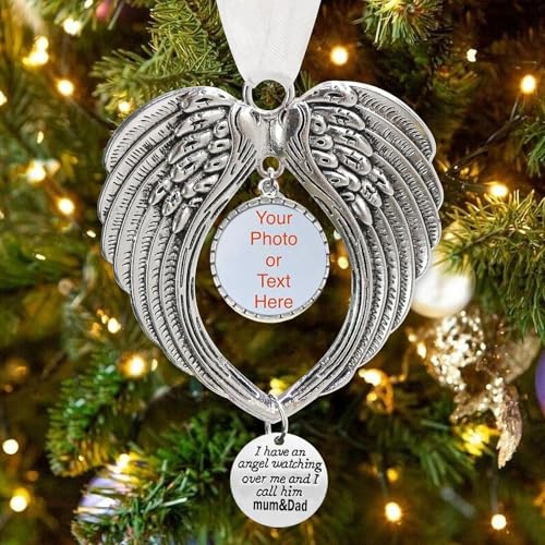 LYPER Weihnachten Memorial Ornaments Trauergeschenk mit Fotorahmen, 'I...