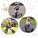 XPIY Tricycle for Toddlers Age 2-5 Years Old, 3 in 1 Folding Toddler Bike for Boys and Girls, Kids' Bike Trike with Detachable Pedal and Adjustable Seat (Blue)
