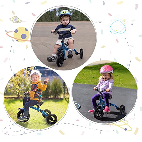 Image of XPIY Tricycle for Toddlers Age 2-5 Years Old, 3 in 1 Folding Toddler Bike for Boys and Girls, Kids' Bike Trike with Detachable Pedal and Adjustable Seat (Blue)