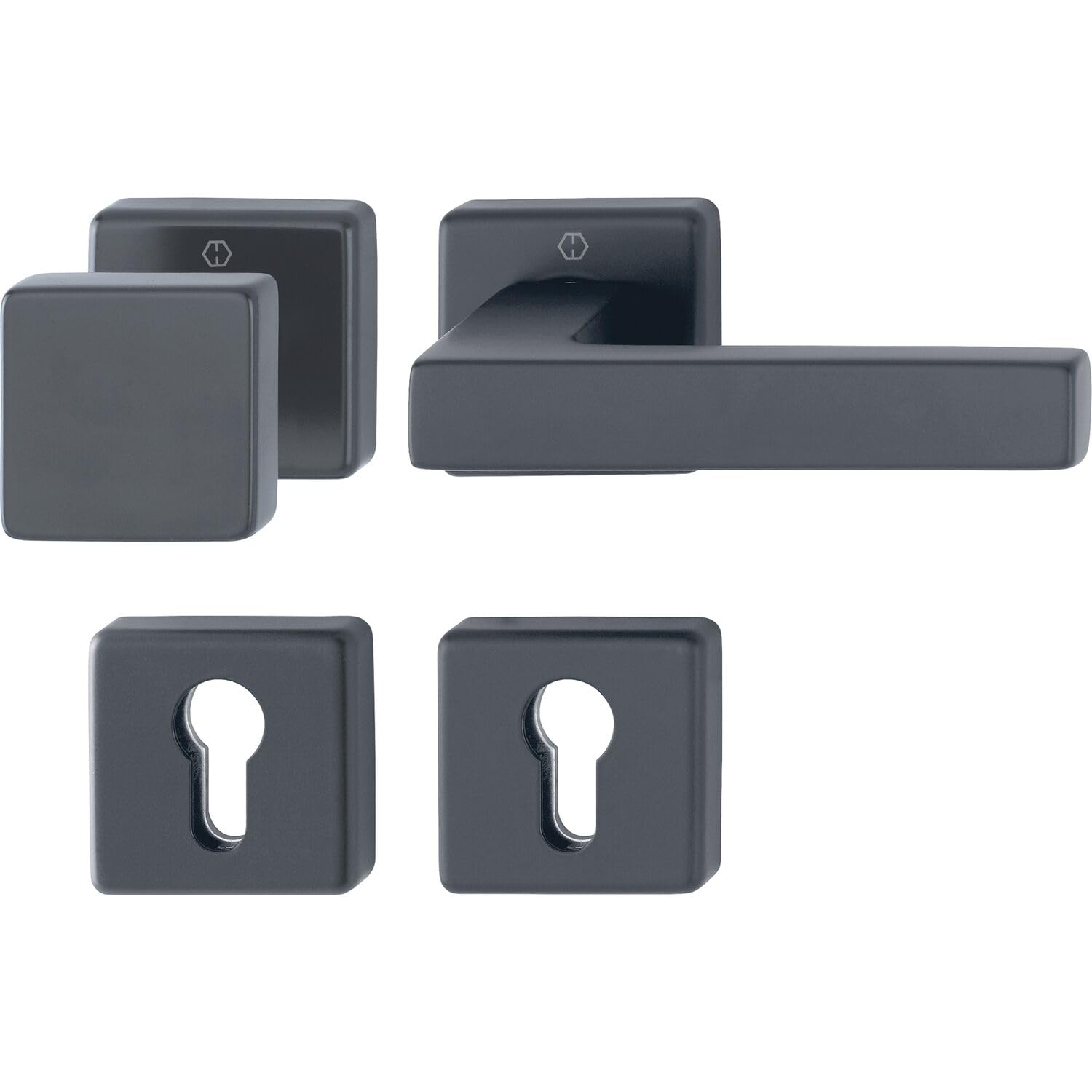 Garniture HOPPE Austin poignée de porte noire pour rénovation moderne