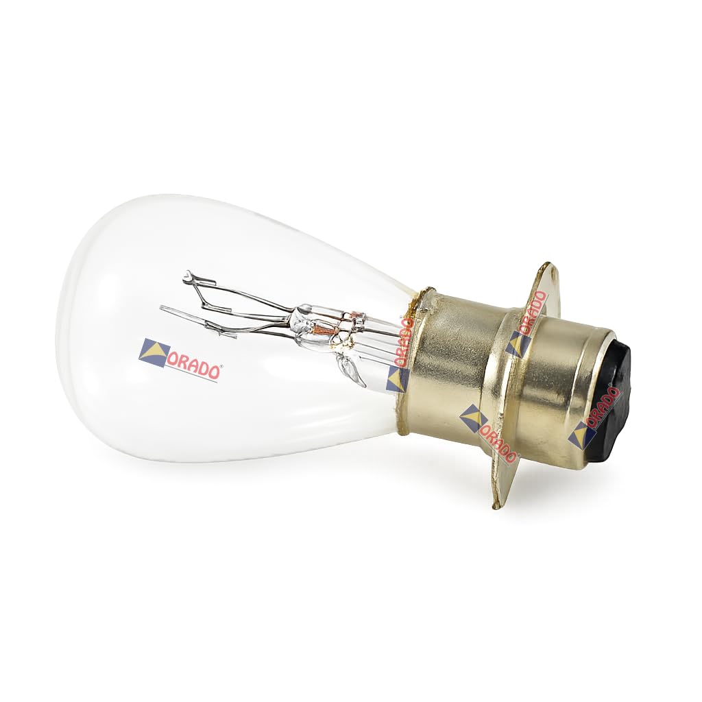 ORADO Headlight Bulb | Headlamp Bulb - Set of 2|BASE SHELL DIA MM- P15D.25-3| 12 VOLT-35/35 WATT | KB-100/TVS SUZUKI/TVS SCOOTY/YMH RX-100/SPLENDOR P-17 |(Original equipment manufacturer)-image-8