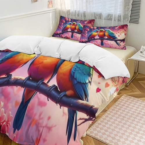 Parure de lit perroquet en microfibre pour colorer la chambre des enfants et adultes - 3