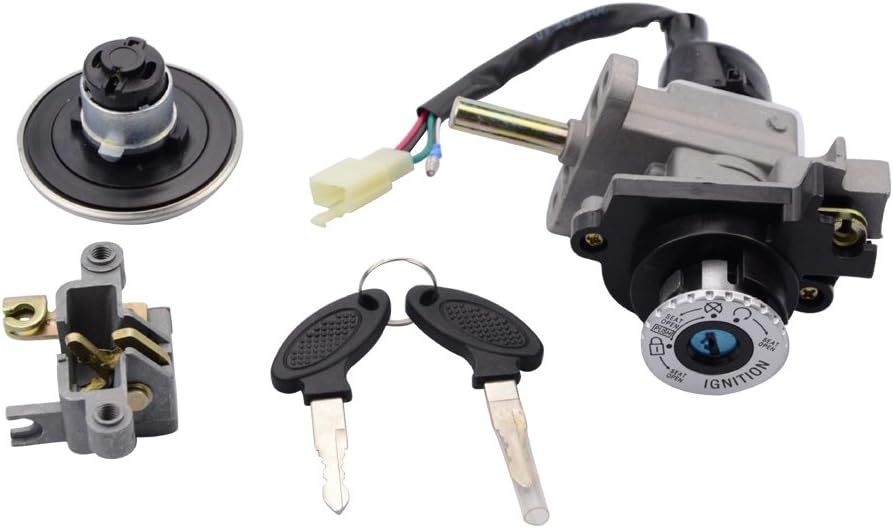GOOFIT Start Key Ignition Switch Assy 4 Wire Replacement For 50cc 70cc 90cc 110cc 125cc 150cc Scooter motocycle