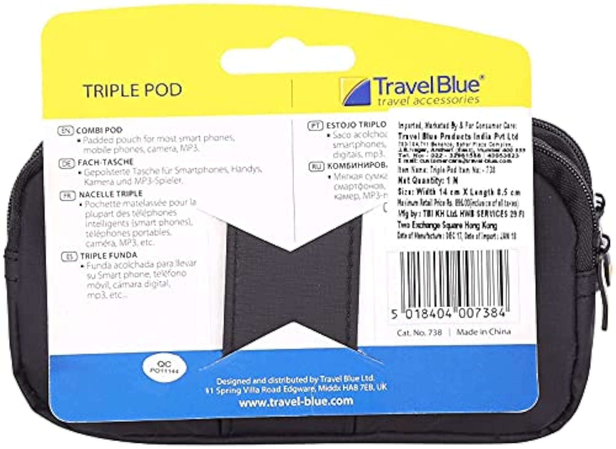 Triple Pod Security Pouch Compact Organizer