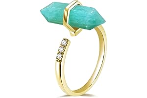 Sparkling Amazonite Ring: Embrace Enchanting Gemstone Beauty