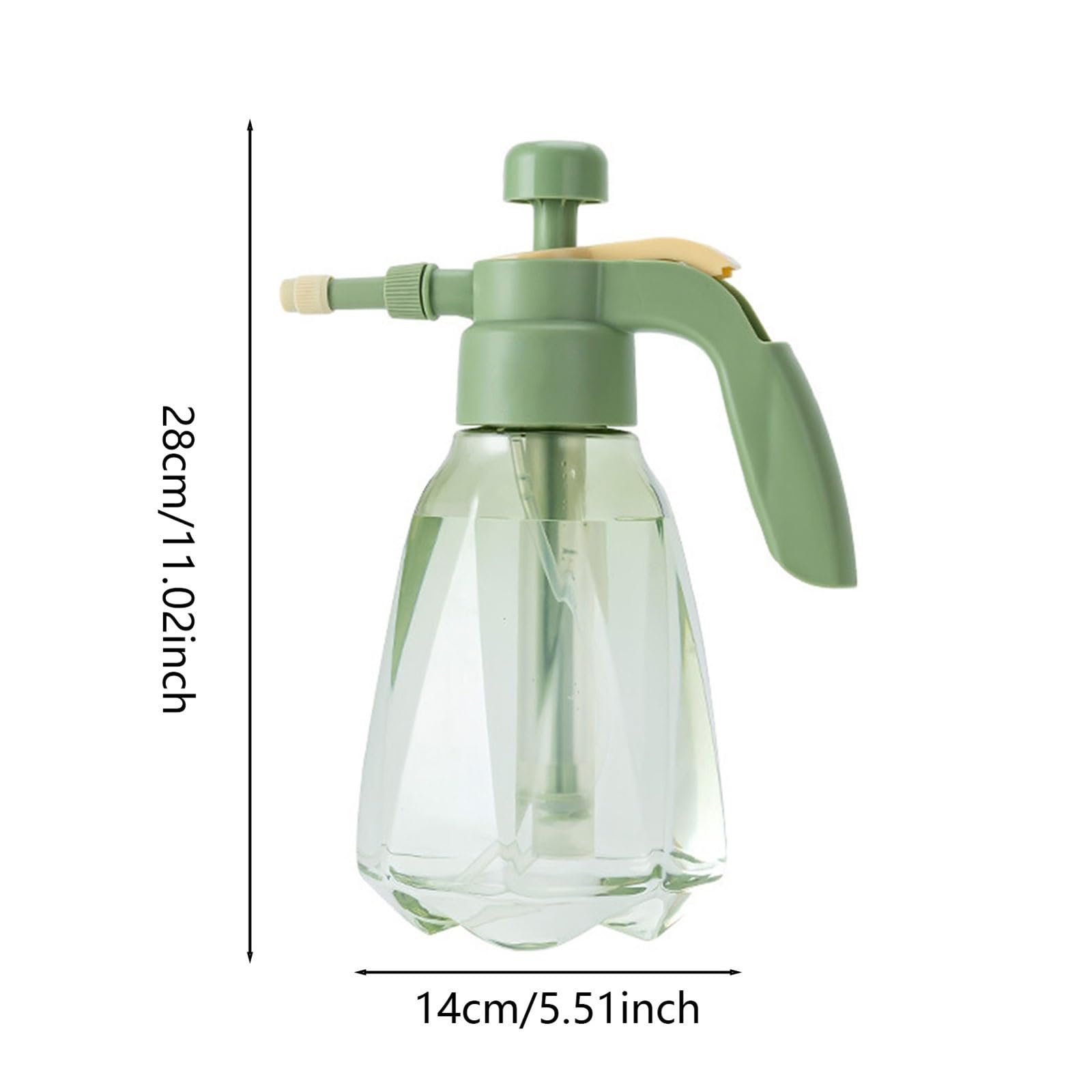 Pulverizador de flores a presión, bidón de agua de 1,5 l, botella de plástico transparente de gran capacidad for suministros de jardín al aire libre.(2pcs B)