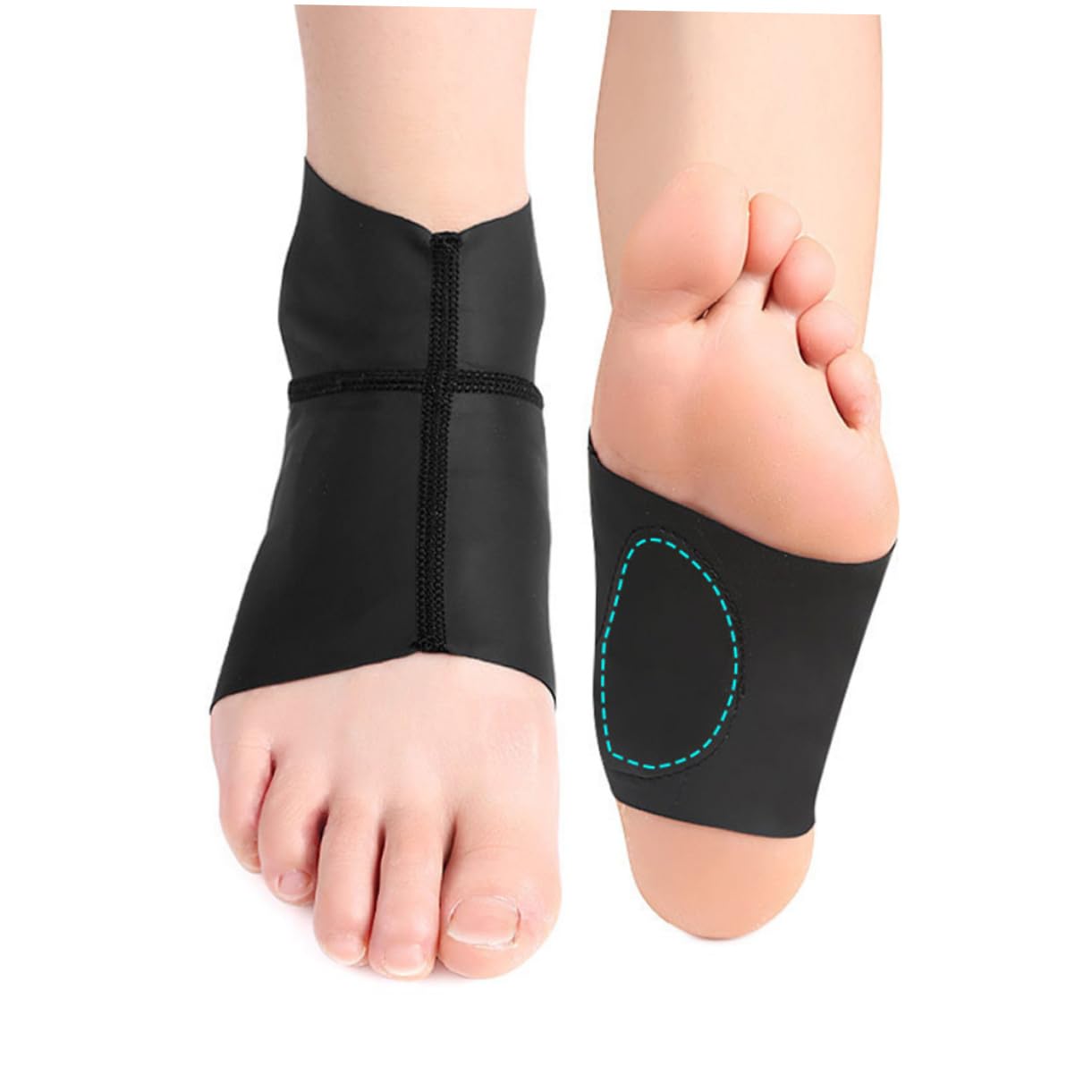 KOMBIUDA Comfortable Breathable Ankle Braces for Sports Compression Ankle Support for Running Cycling Fitness Protectors with Arch Support Impact Cushioning