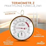 ALPENHAUCH Wiadro do sauny z chochlą [100% naturalne drewno] – eleganckie wiadro do sauny z klepsydrą i termometrem – trwałe akcesoria do sauny – zestaw wiader do nalewania z chochlą, klepsydrą i