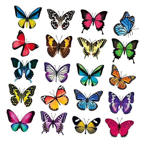 UTHCLO 2 juegos Pegatinas para Ventanas Electrostáticas Colisión de Aves Diseño Realista de Mariposas para Decoración y Protección del Hogar