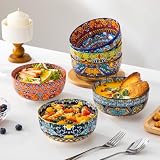 vancasso KRVI Zestaw 6 misek do musli, 840 ml, duże ceramiczne miski na