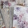 160 Sheets Vintage Flower Scrapbook Paper, Junk Journal Supplies, Purple Pink Flowers with Cursive Script No Repeating Perfect for Junk Journal DIY Cards Craft Albums Scrapbooking Supplies (Purple) #5