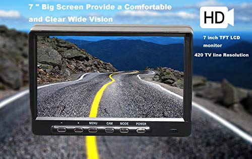 Image of RED WOLF 3rd Brake Light Reversing Backup Camera with 7'' TFT LCD Monitor Kit for 2007-2018 Mercedes Benz Sprinter /Dodge Sprinter /VW Crafter Vans Parking Safety Rear View Camera