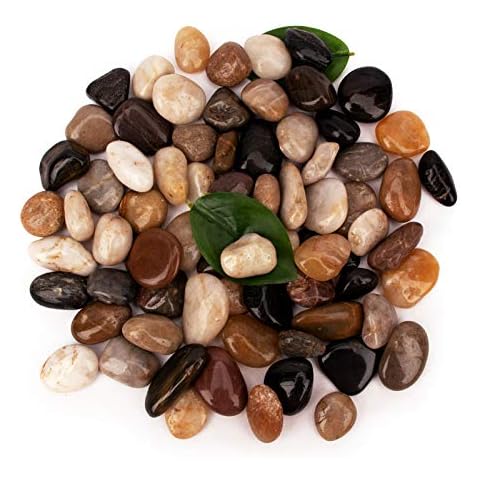BLQH [18 Pounds] Pebbles Stones Aquarium Gravel River Rock,Natural Polished Decorative Gravel,Garden Ornamental Pebbles Rocks,Polished Gravel for Landscaping (Mixed Colors) Cover